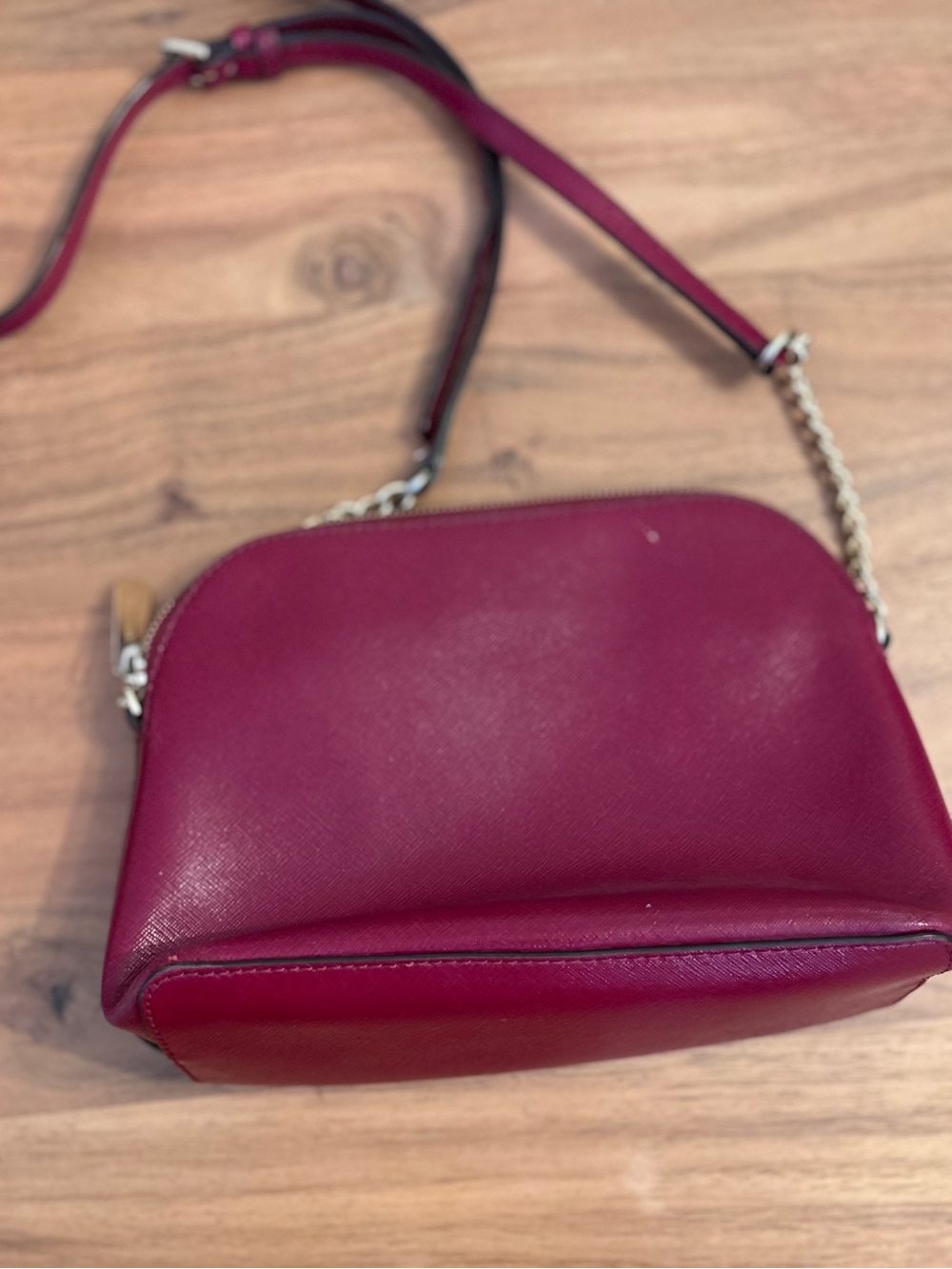 Michael Kors Cindy Saffiano Leather Dome Crossbody Bag - Picture 2 of 4